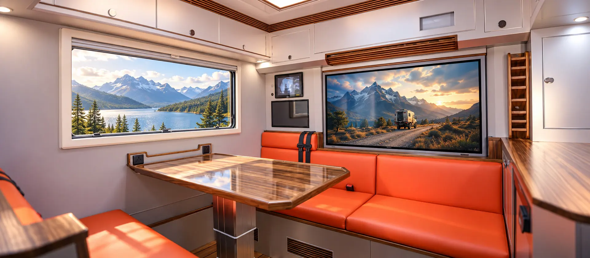 ArkForce contact page motorhome interior
