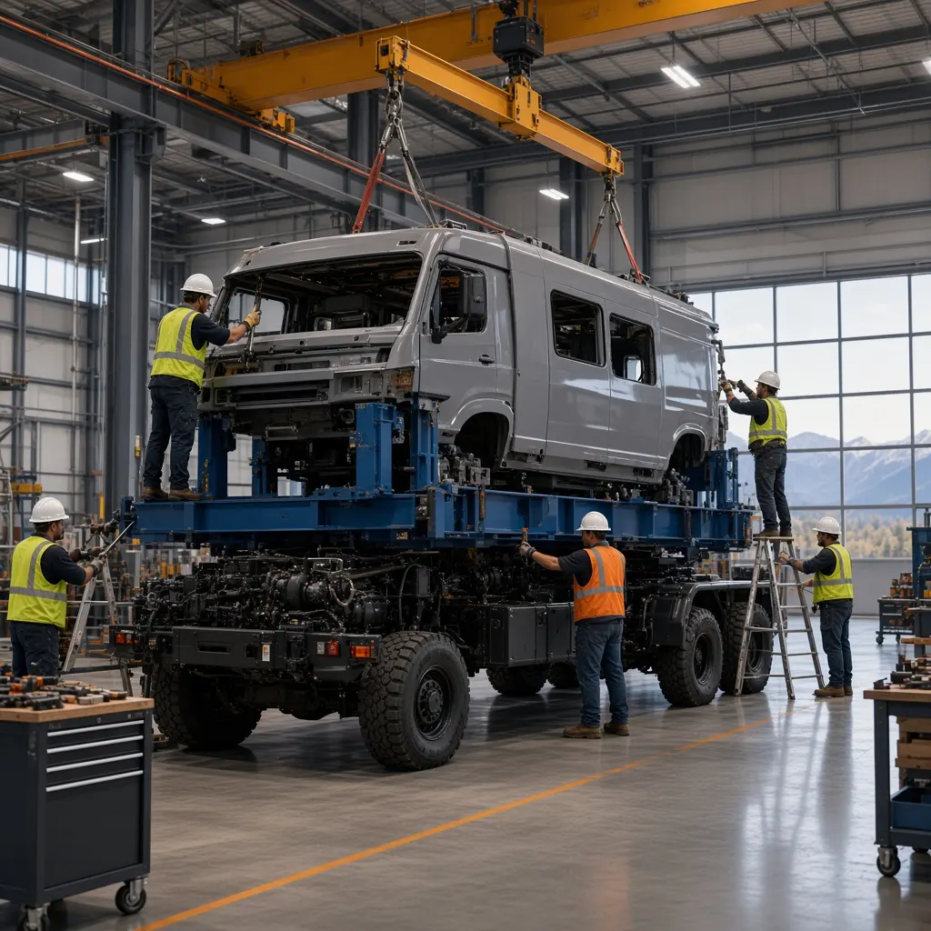 Body construction on expedition chassis