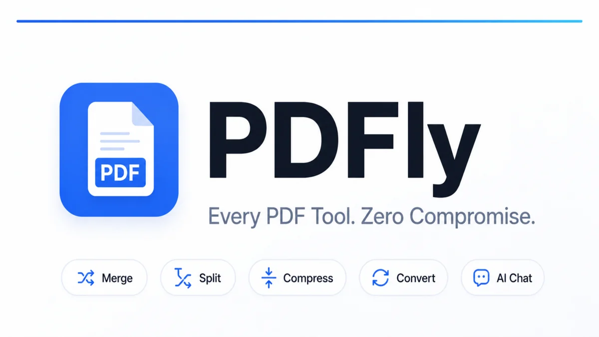浏览器端免费 PDF 工具集：PDFly