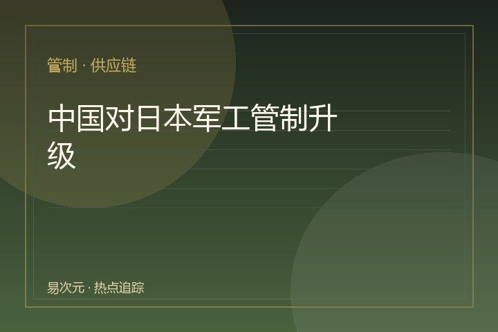 中国对日本军工管制升级：面对稀土牌，高市早苗如何应对？