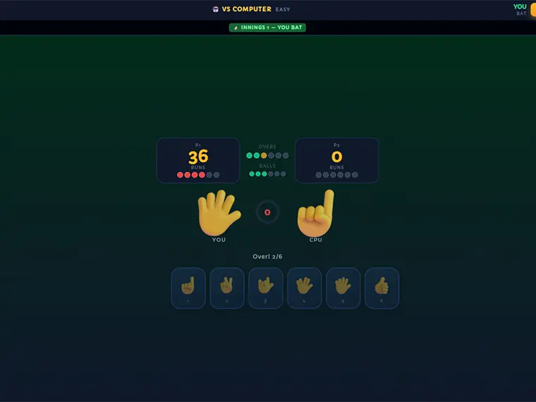 Hand Cricket Duel