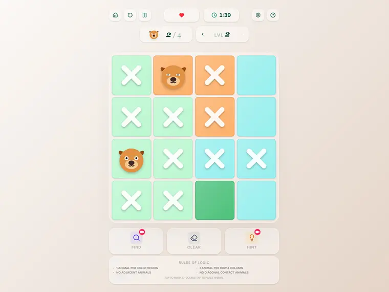 Logic Storm: Animals Puzzle