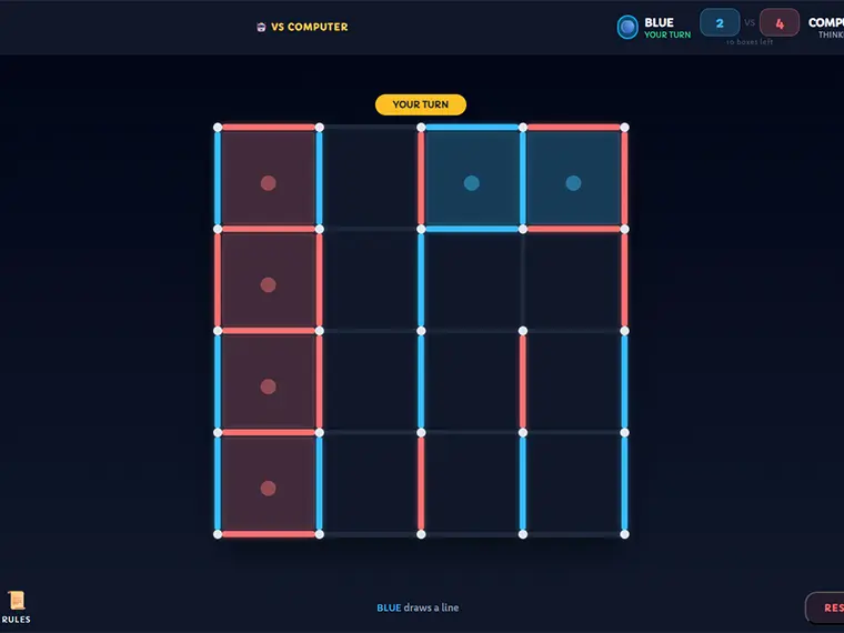 Play Dots and Boxes with Friends