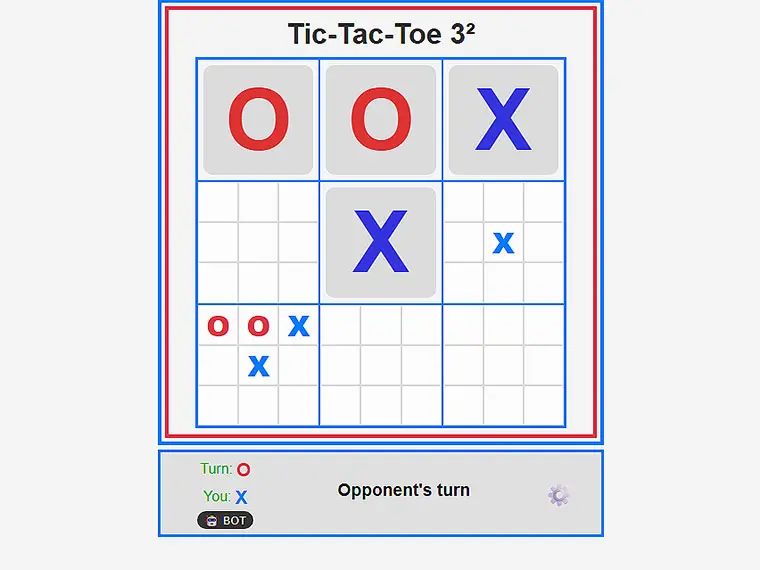 Tic‑Tac‑Toe 3²